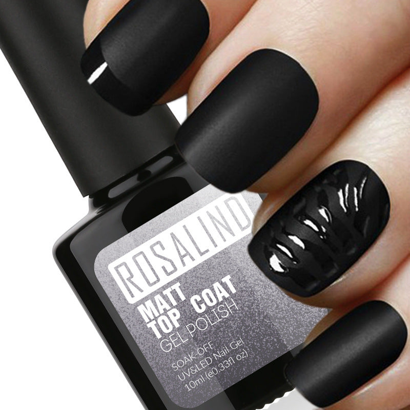 Matte top coat nail gel