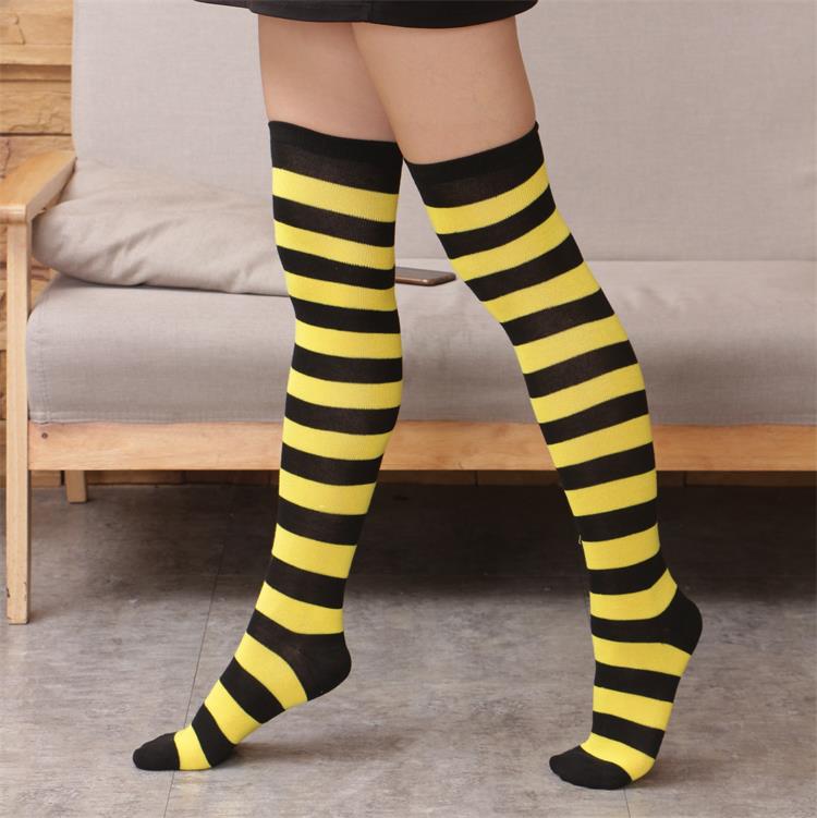 Striped Over The Knee Socks - view 10