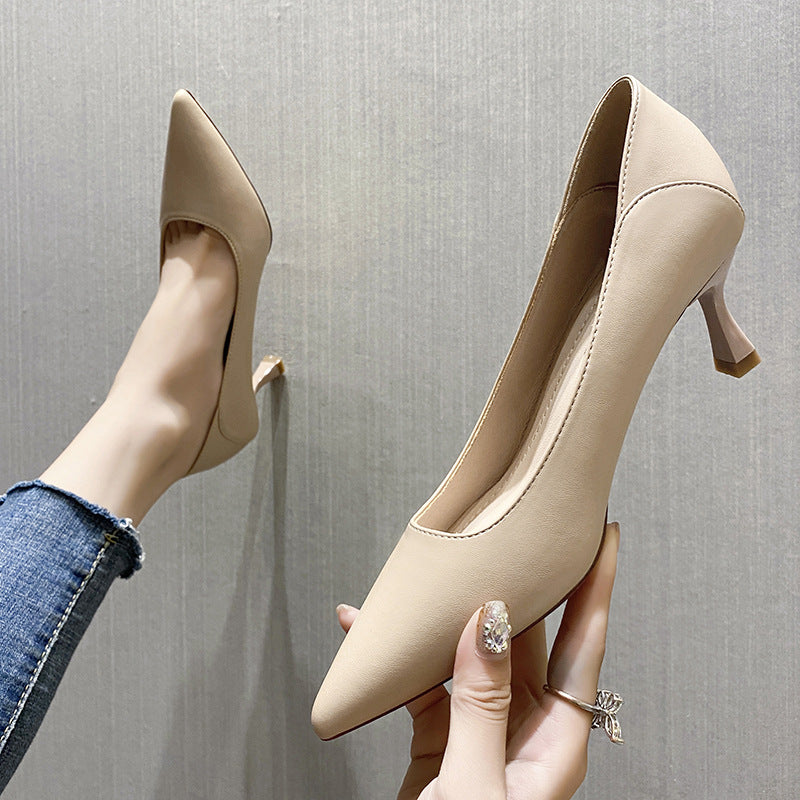 Women's chic black high heels