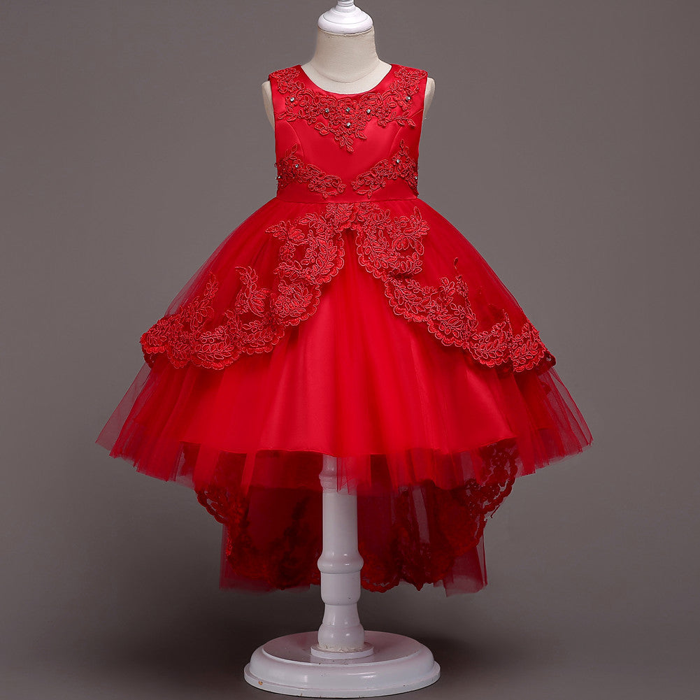 Girls red children's dresses