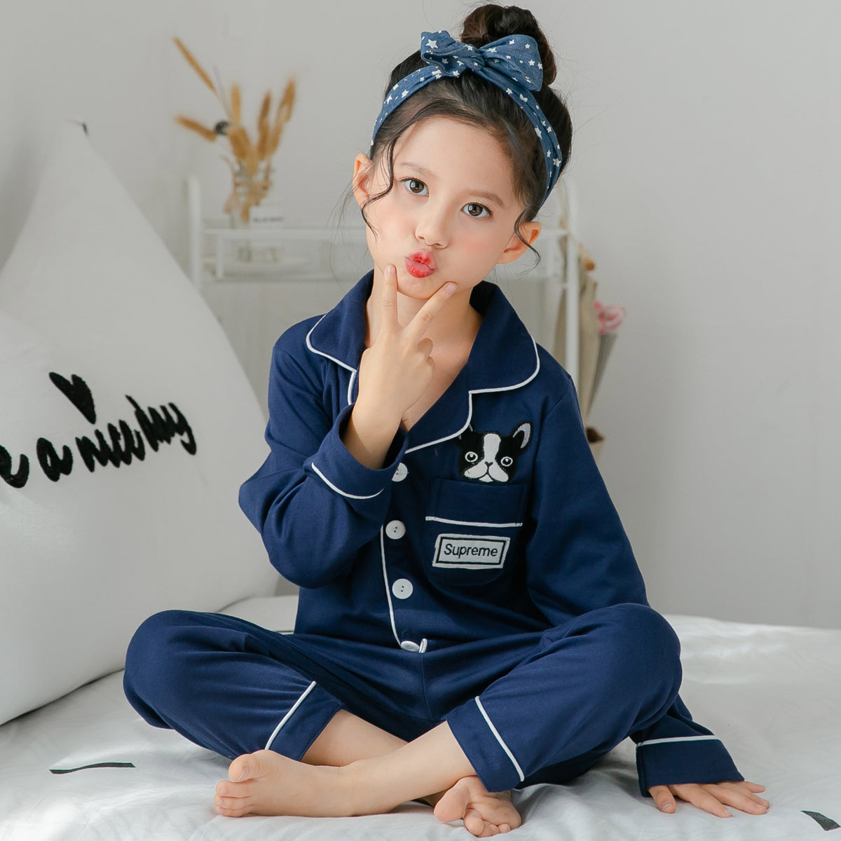 Girls cotton pajamas