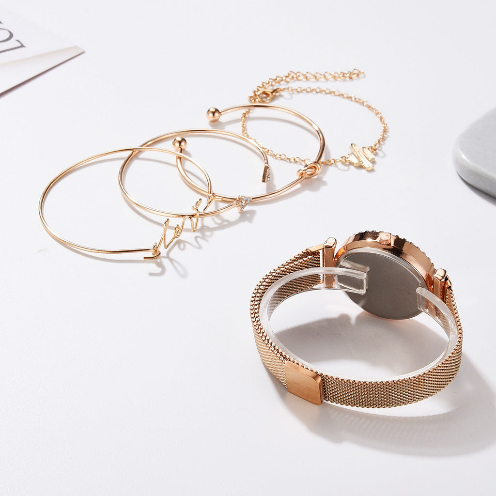 Alternate view: Women's starry sky bracelet watch
