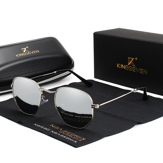 Men's silver classic sunglasses