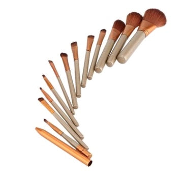 Unisex 12 piece makeup brush set