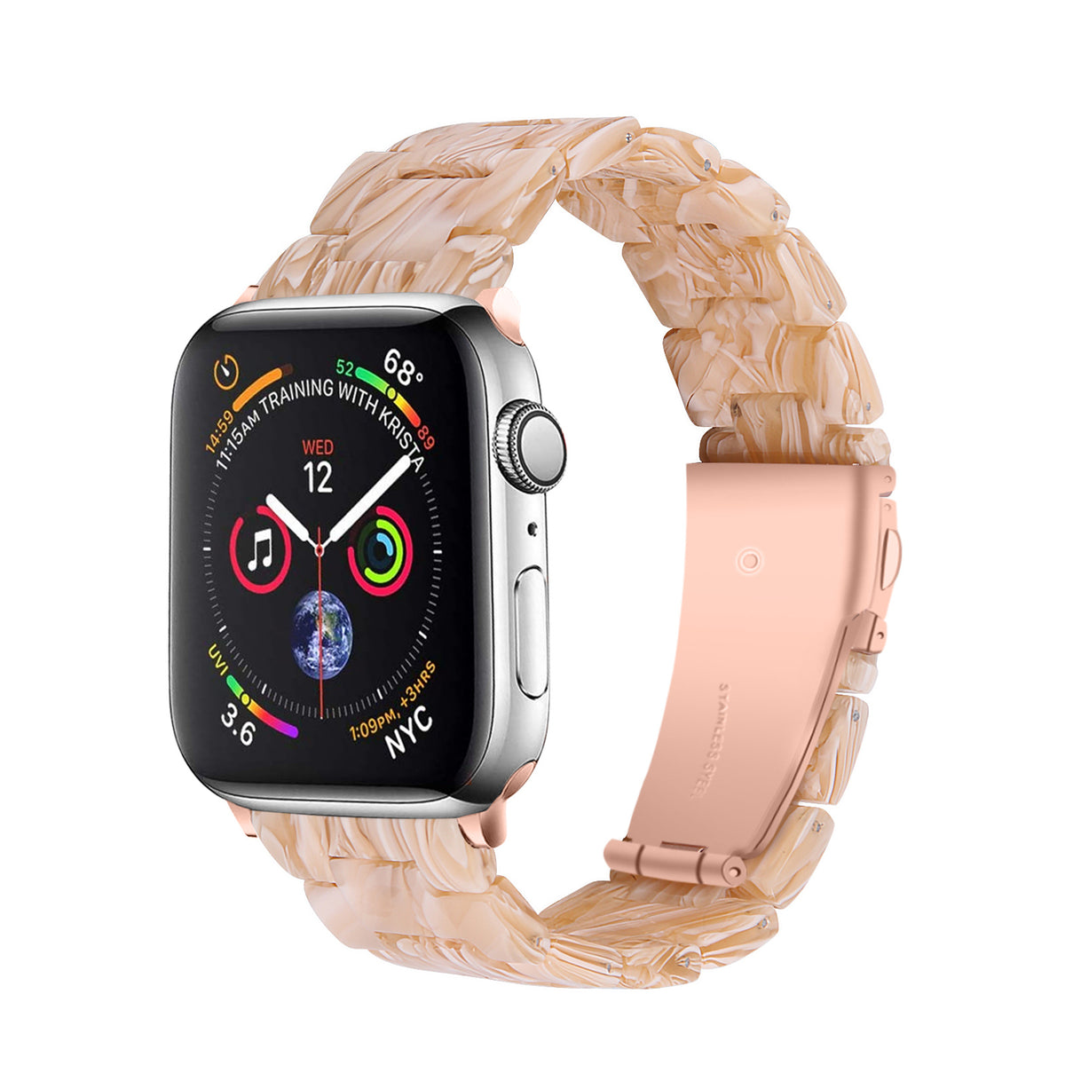 Unisex resin 3 bead smart watch