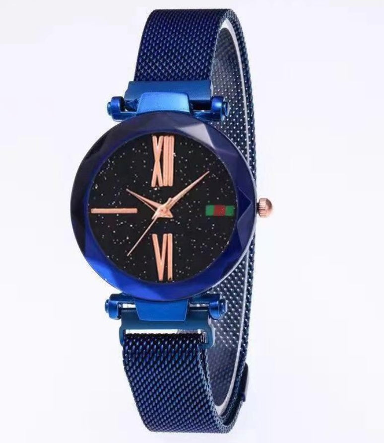 Starry sky glitter mesh watch for women - view 12