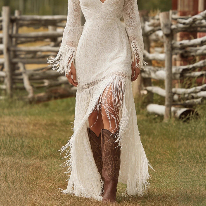 Alternate view: Women's boho tassel maxi dress