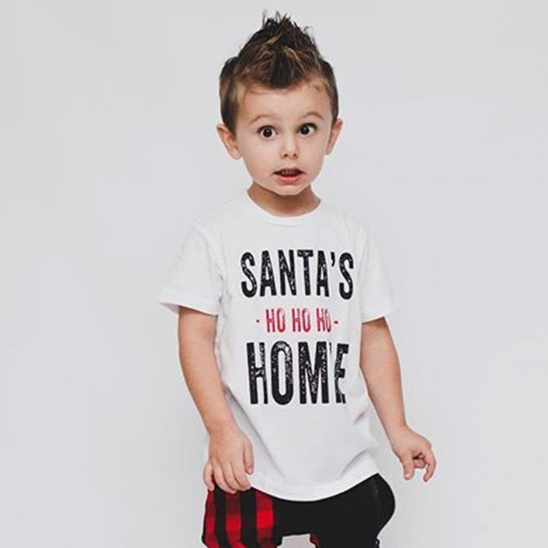 Boys letter print t-shirt