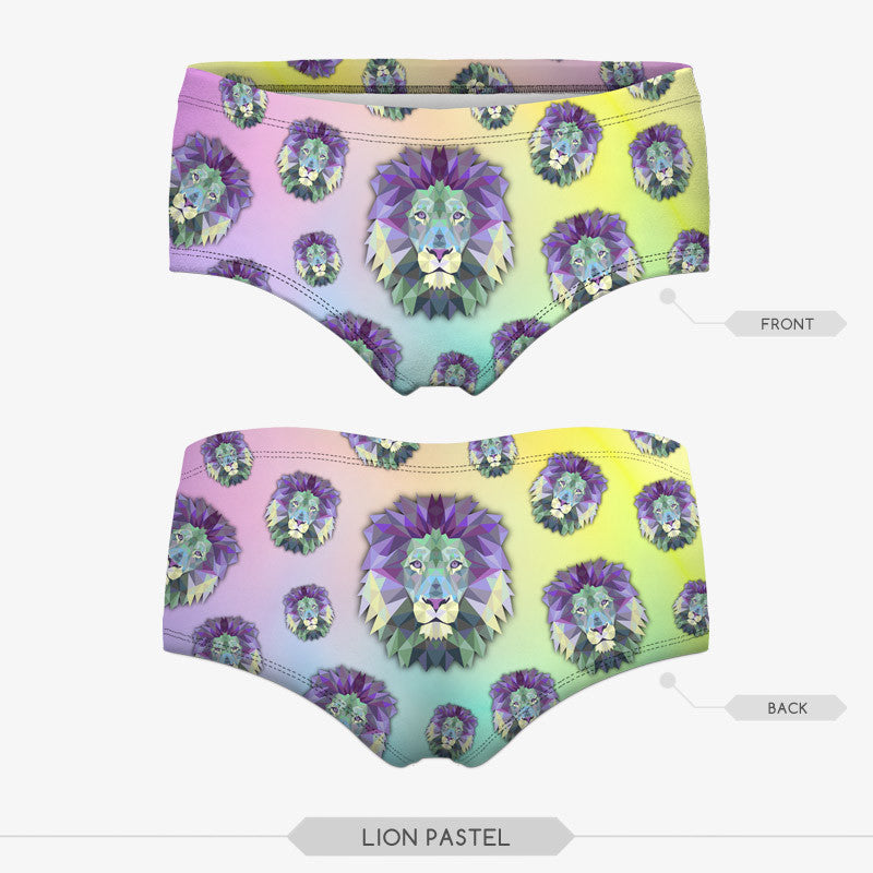 Women's 3D cat print panties