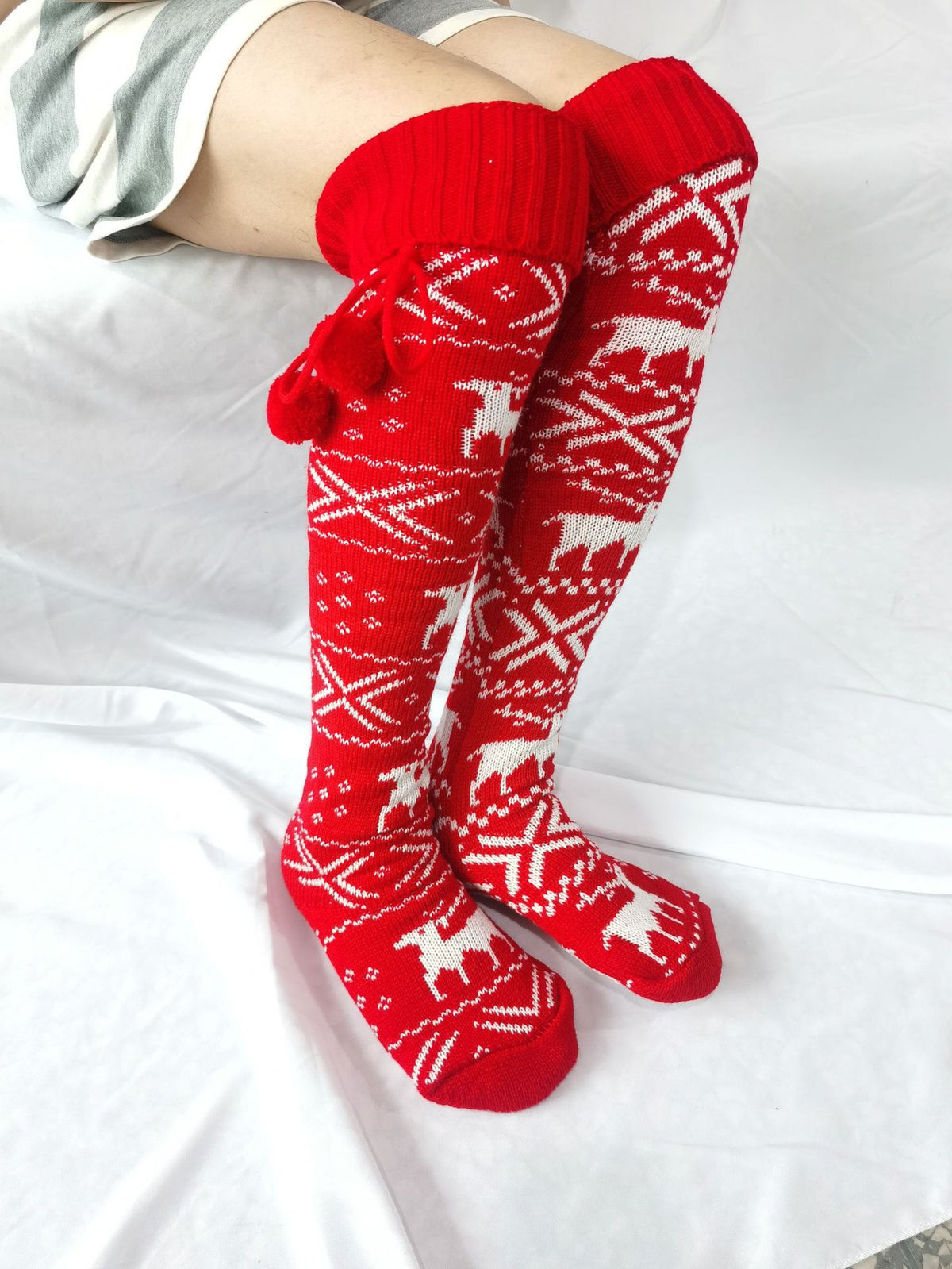 Christmas Knit Slouch Socks - view 4