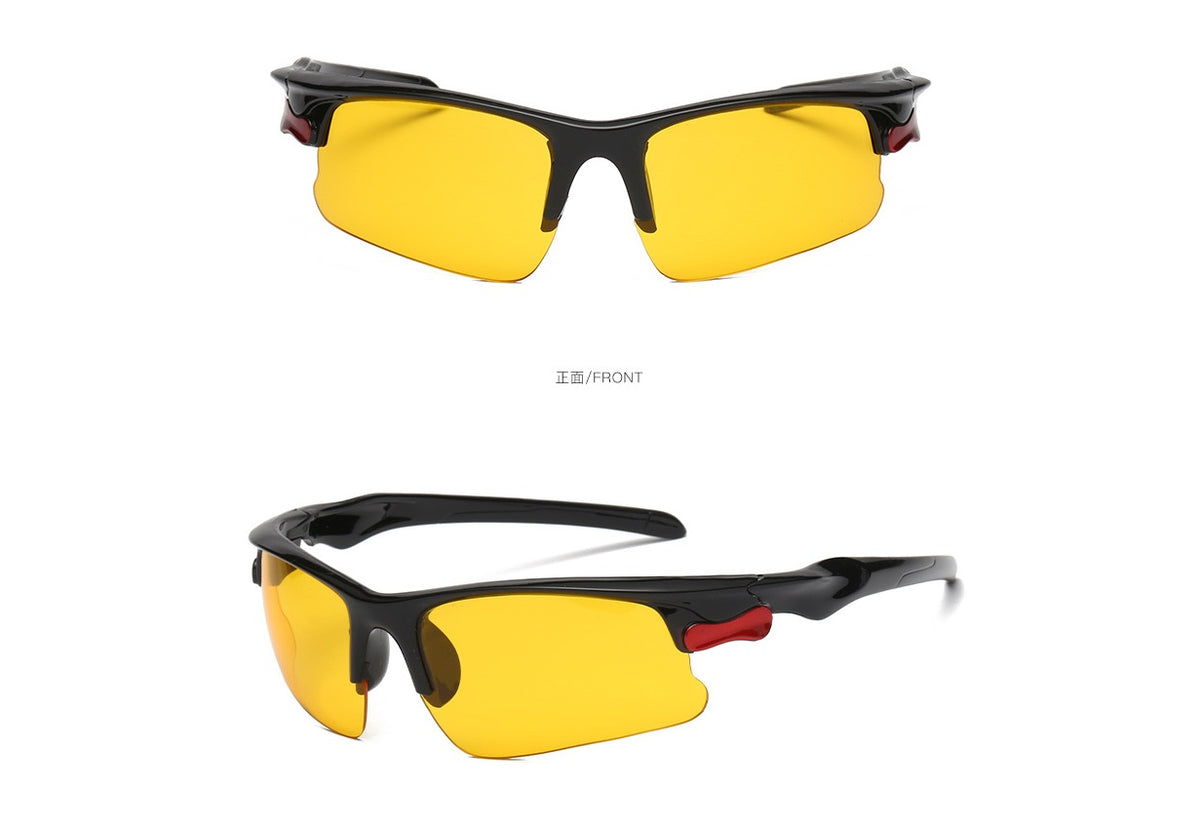 Women's yellow sports sunglasses