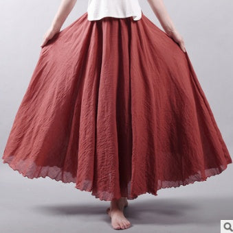 Women's rust red saia summer skirts