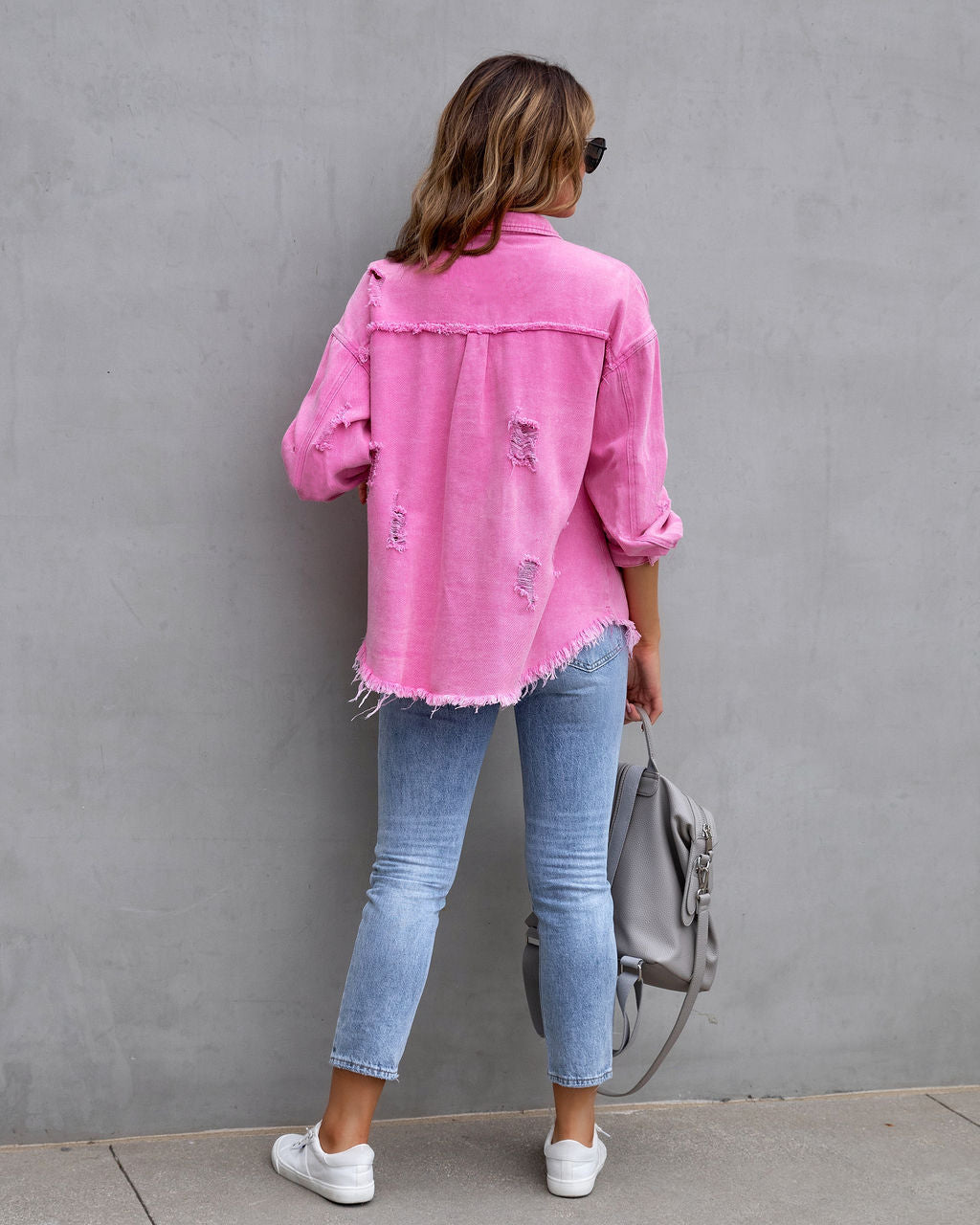 Alternate view: Women's ripped shirt jacket