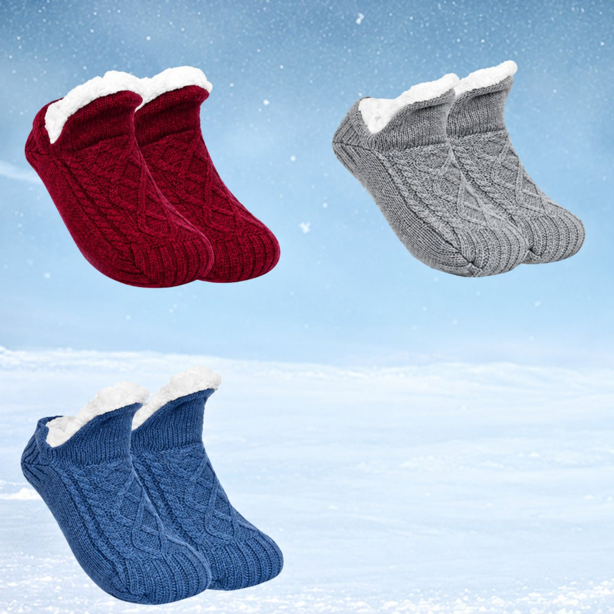 Unisex red grey blue suit socks