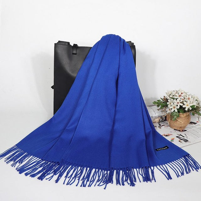Women's winter cashmere scarf