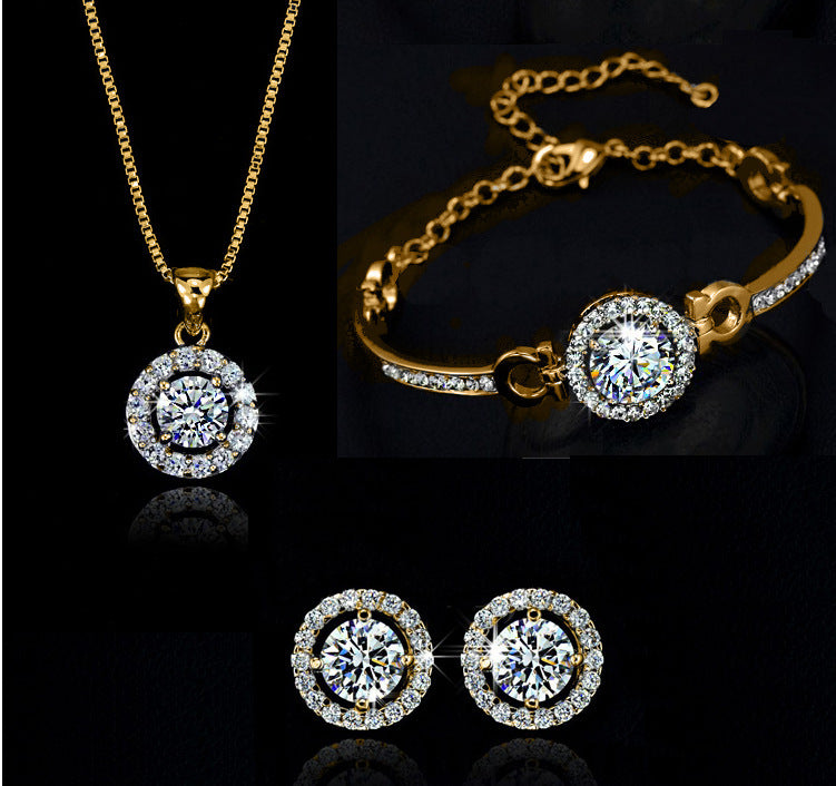 Women's gold necklace & earrings bundles