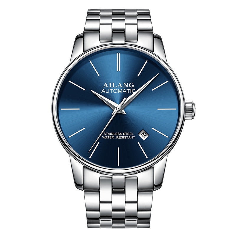 Men's blue automatic watch