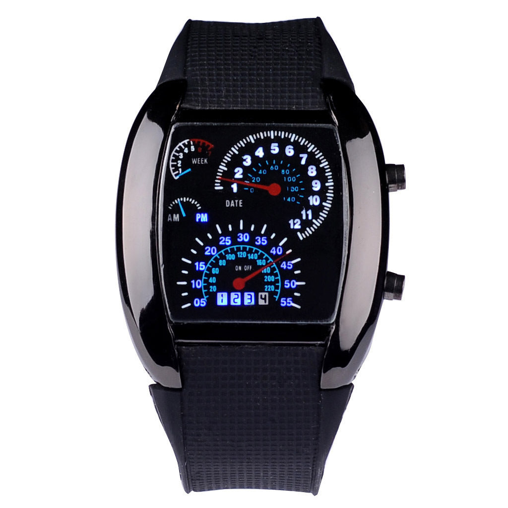 Unisex black creative aircraft watch