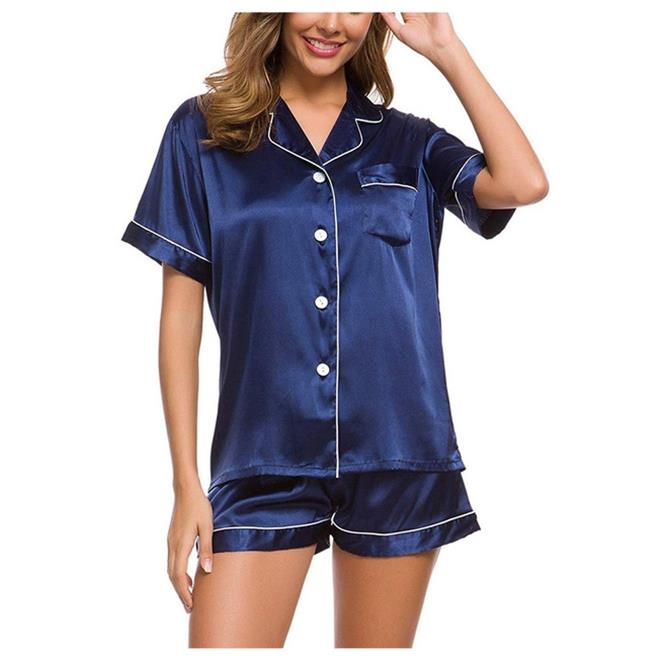 Women's navy blue nightwear clothes