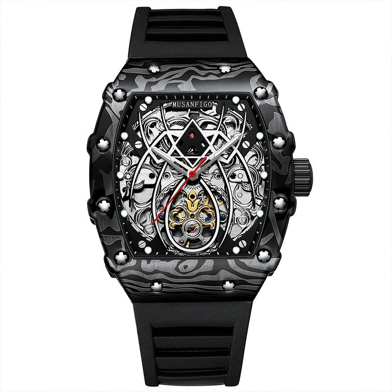 Tonneau automatic skeleton watch - view 3