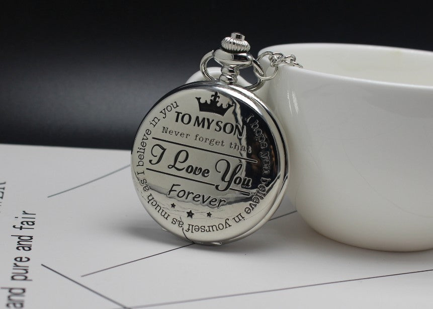 Alternate view: Unisex to my son pocket watch