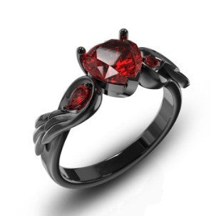 Alternate view: Women's ruby red love ring