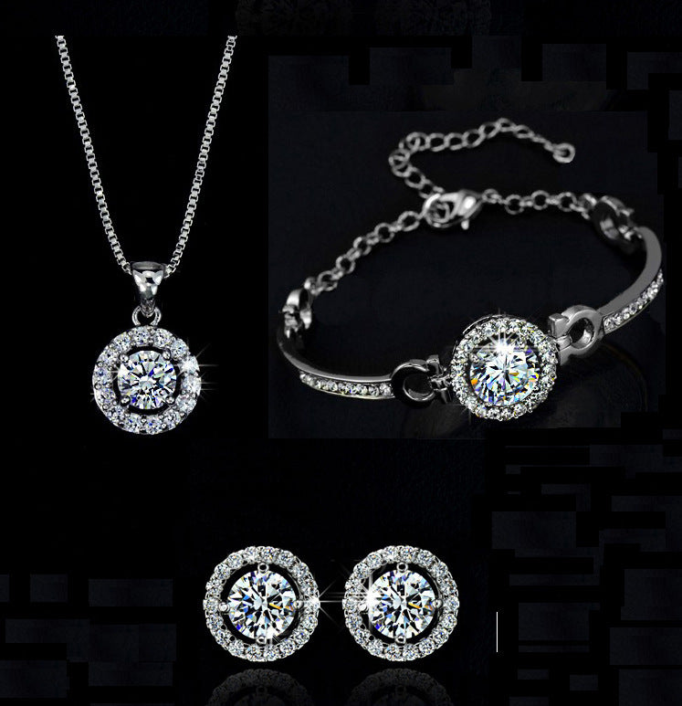 Women's silver necklace & earrings bundles