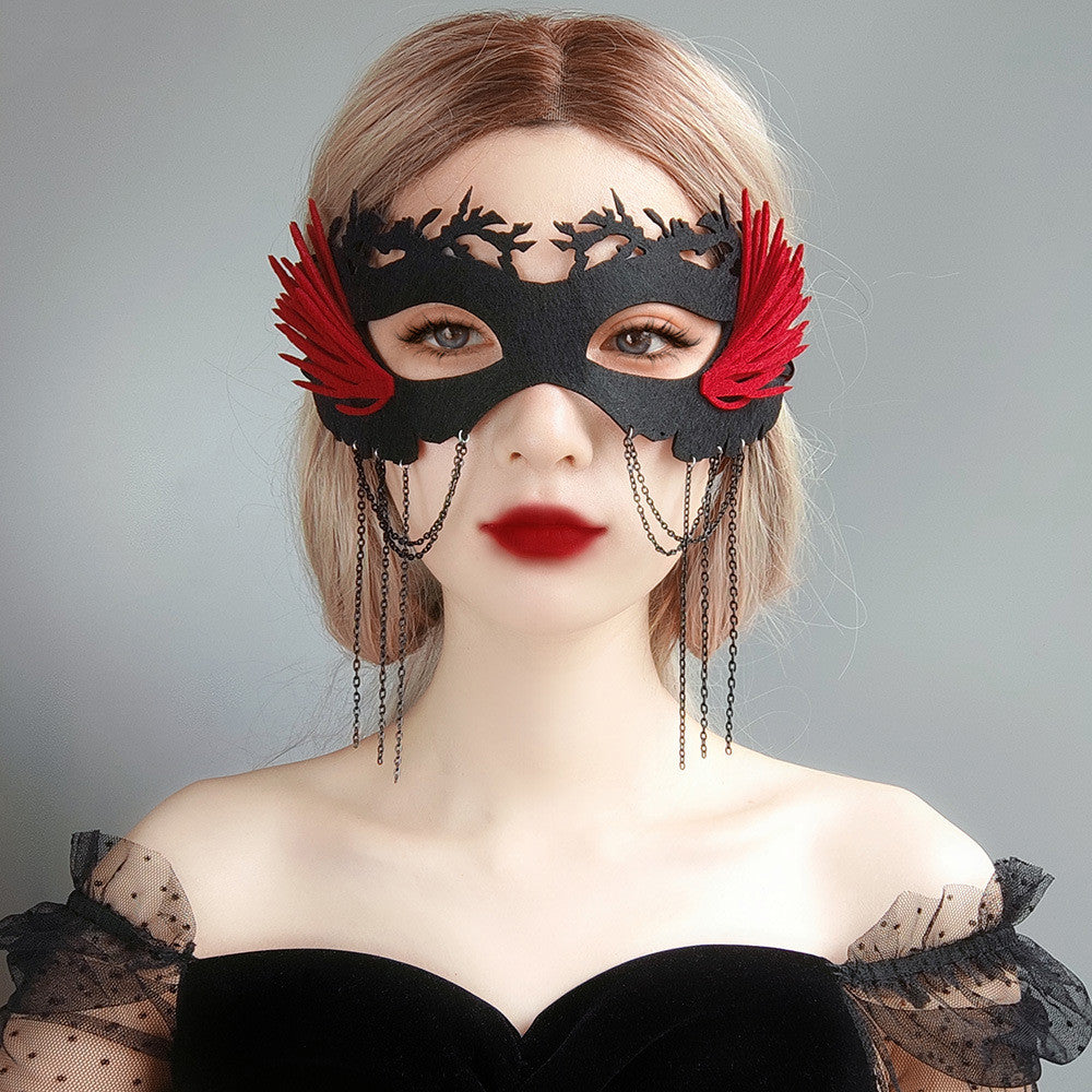 Alternate view: Women's halloween half mask