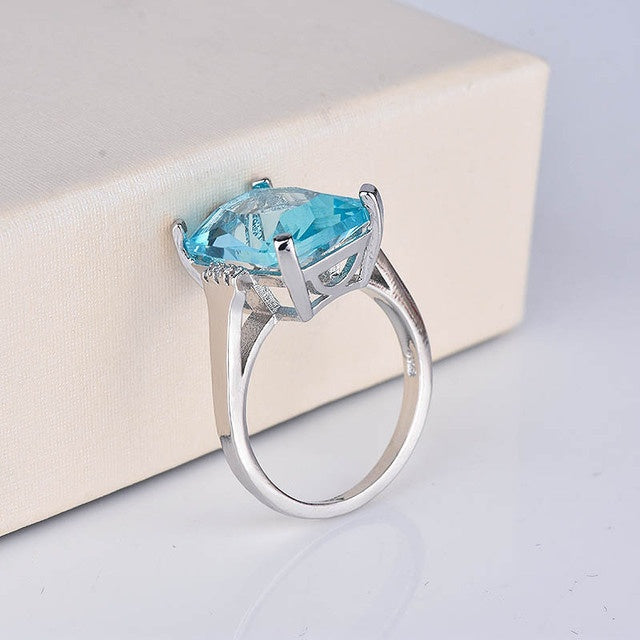 Alternate view: Women's paraiba gemstone ring