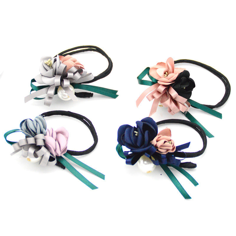 Alternate view: Women's pearl flower bun maker