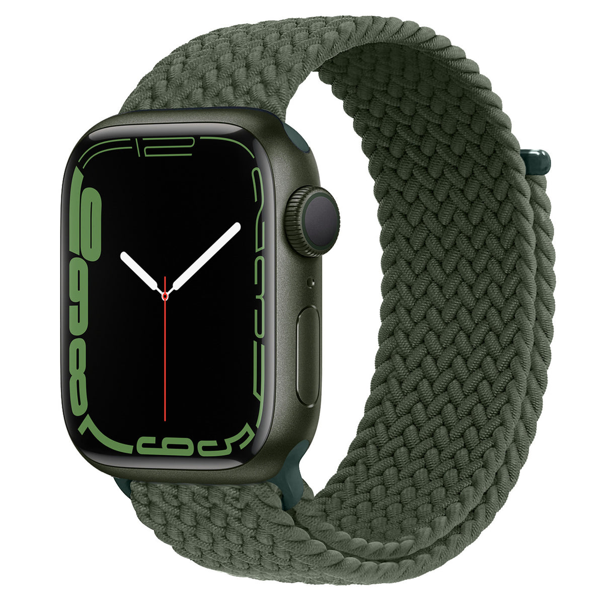 Unisex army green adjustable woven watch strap