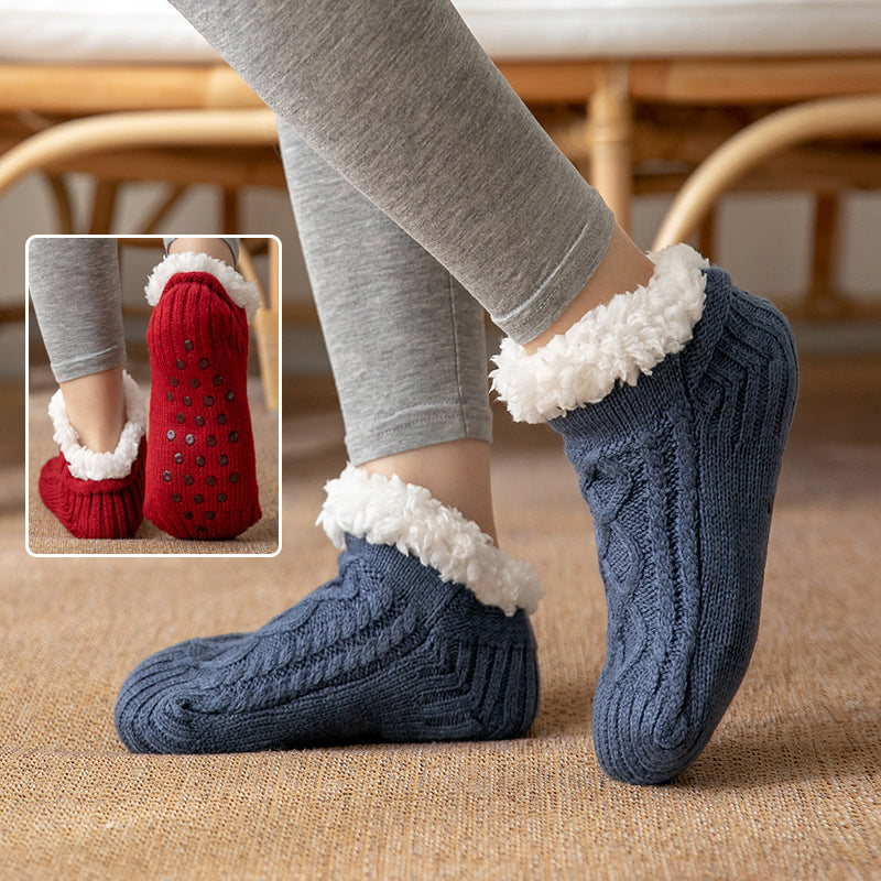 Knitted Plush Non-Slip Socks - view 1