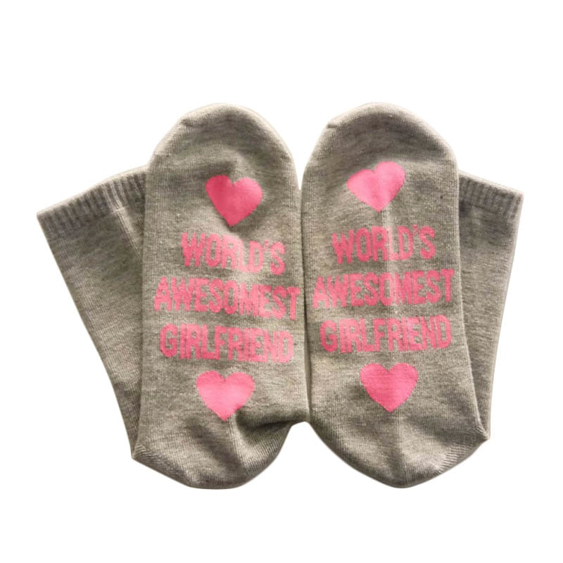 Cotton Letter Print Socks - view 2