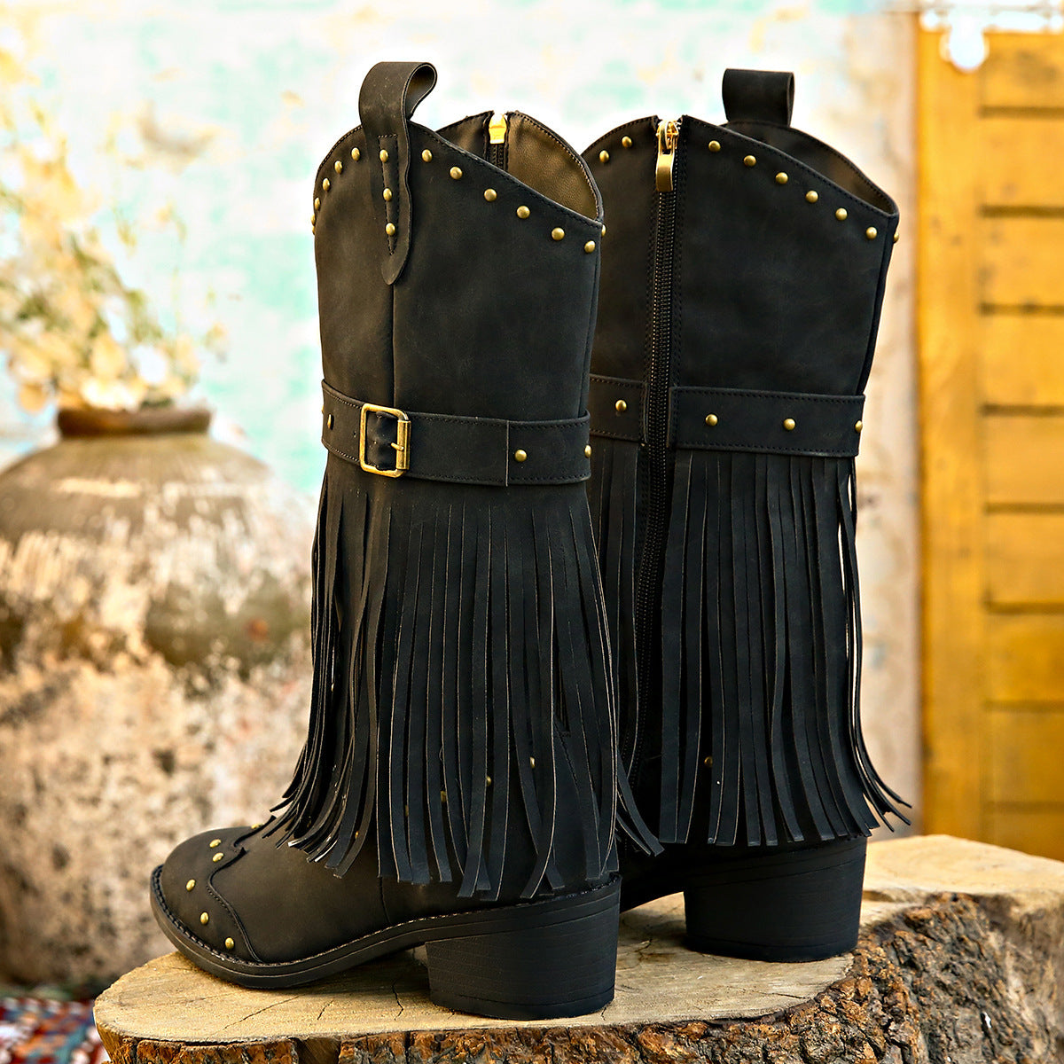 Alternate view: Women's retro tassel boots