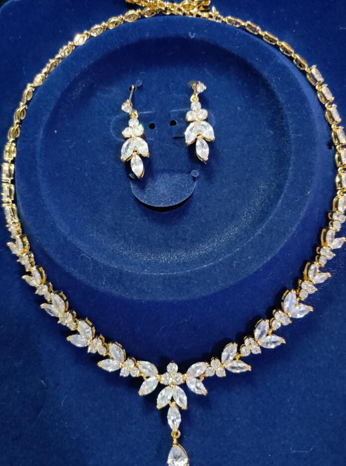 Women's gold necklace jewelry plated