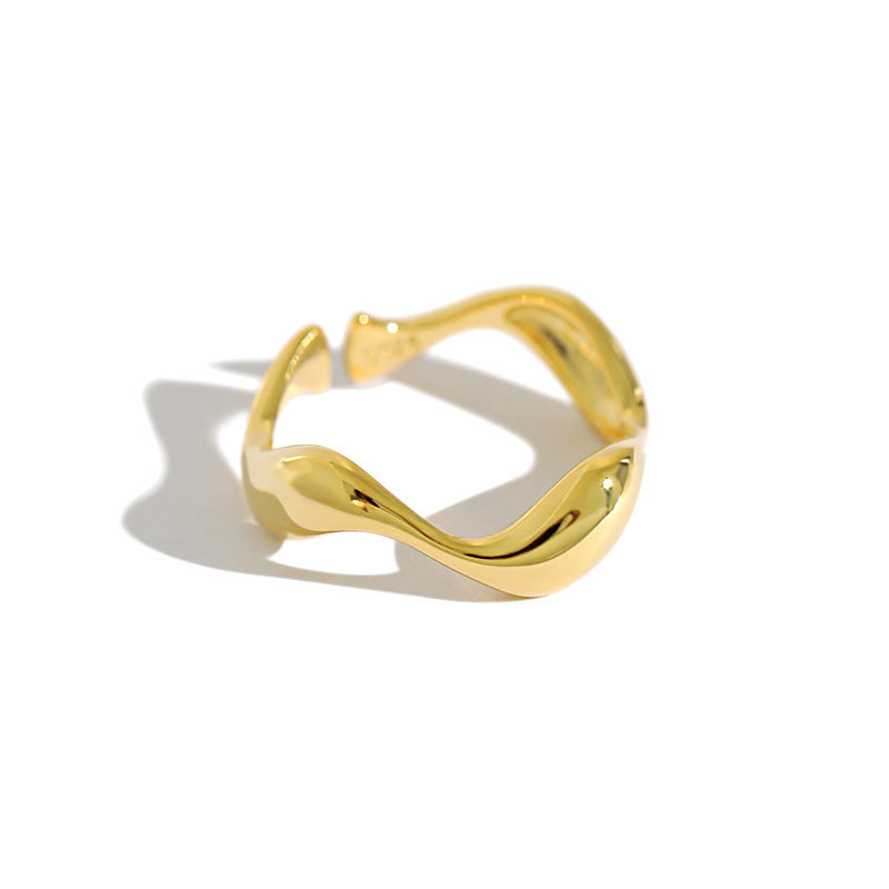 Women's S925 wavy ring