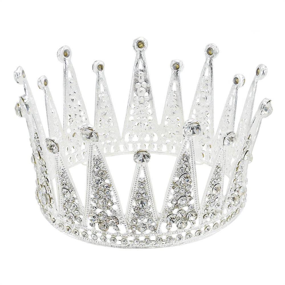 Women's hollow diamond bridal crown