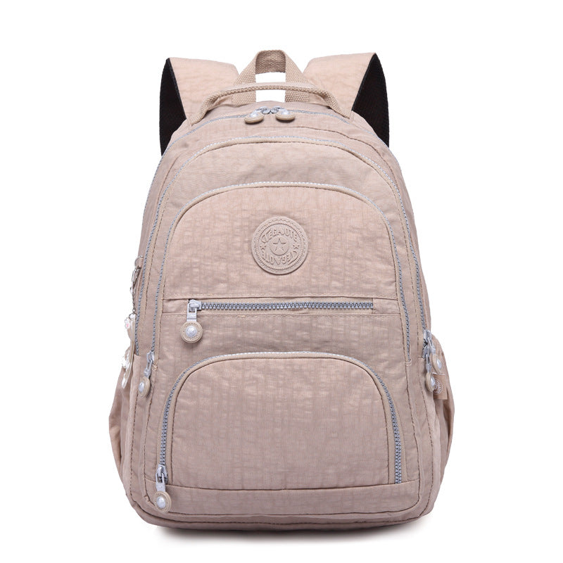 Women's khaki lightweight backpack
