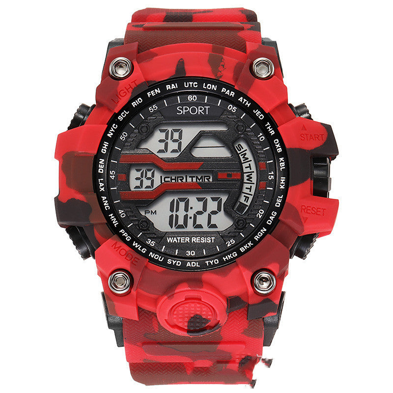 Kids red large dial digital watch