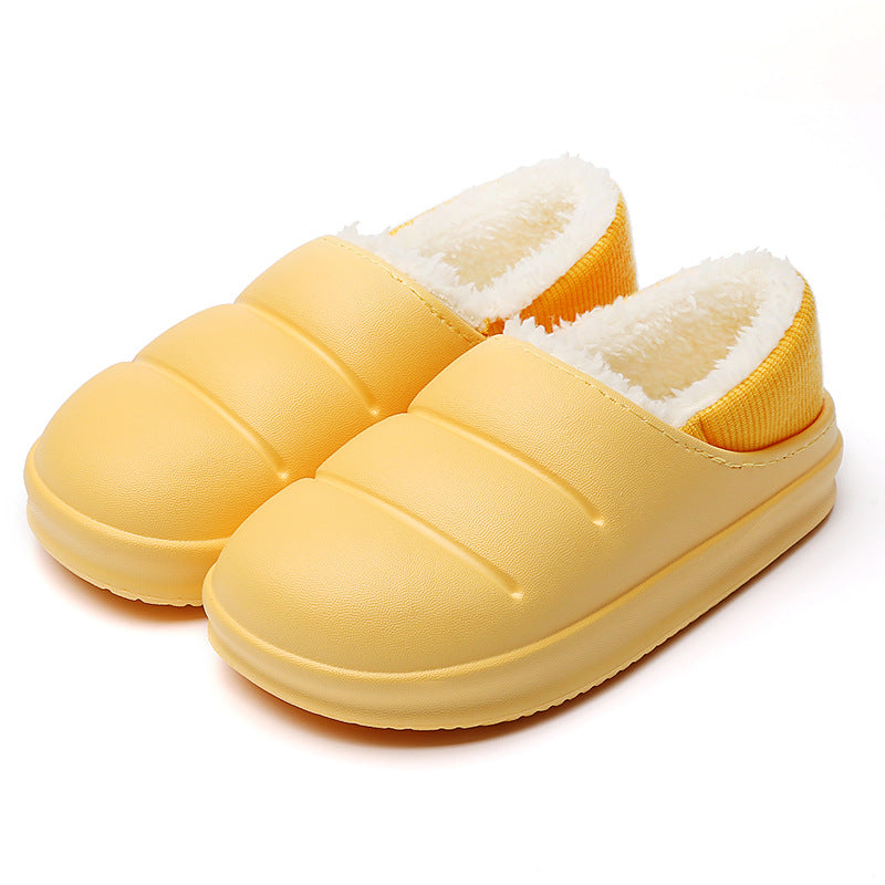 Unisex yellow waterproof slippers