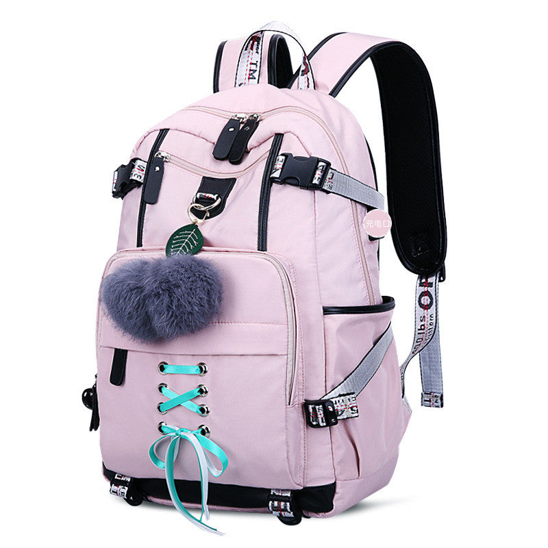 Women's USB charging backpack