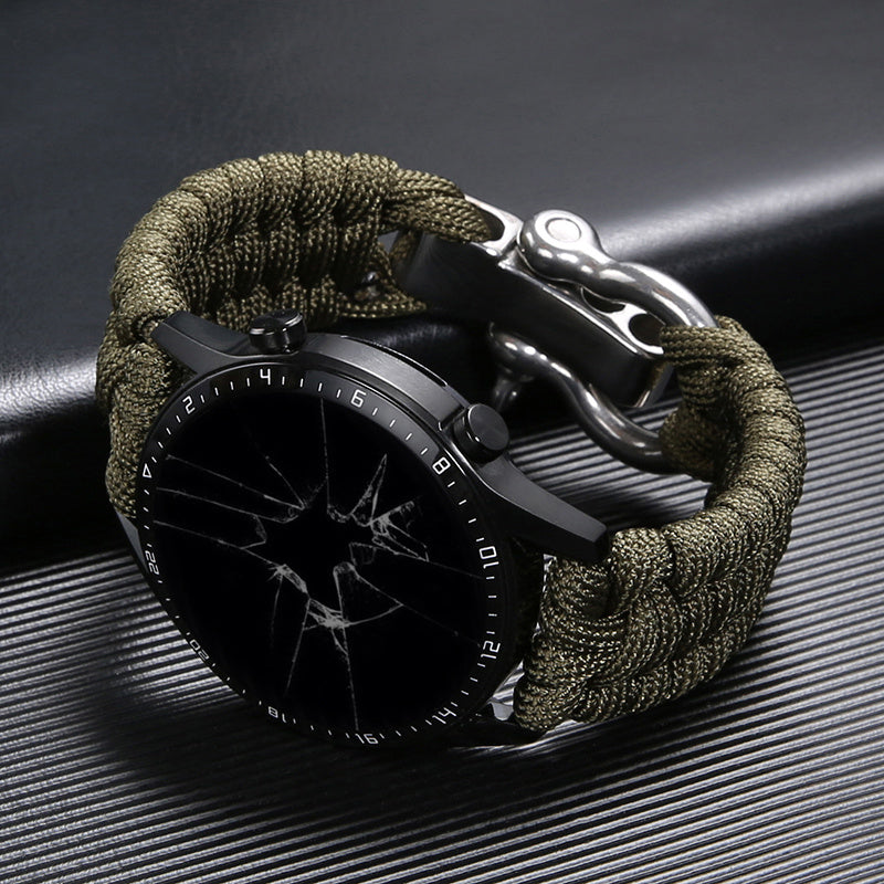 Alternate view: Unisex paracord braided watch strap