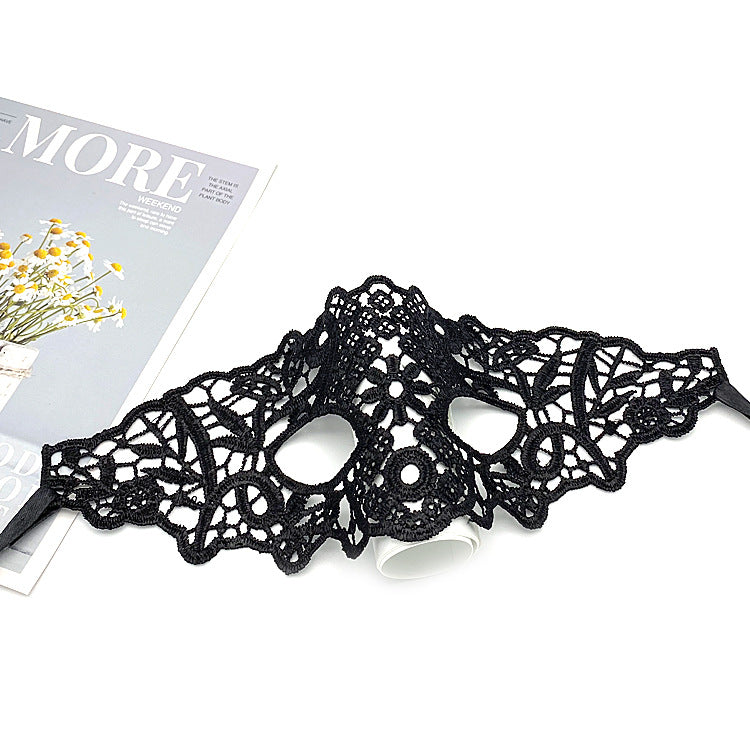 Alternate view: Women's lace half face mask