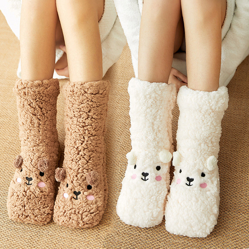 Fuzzy Coral Velvet Socks - view 10