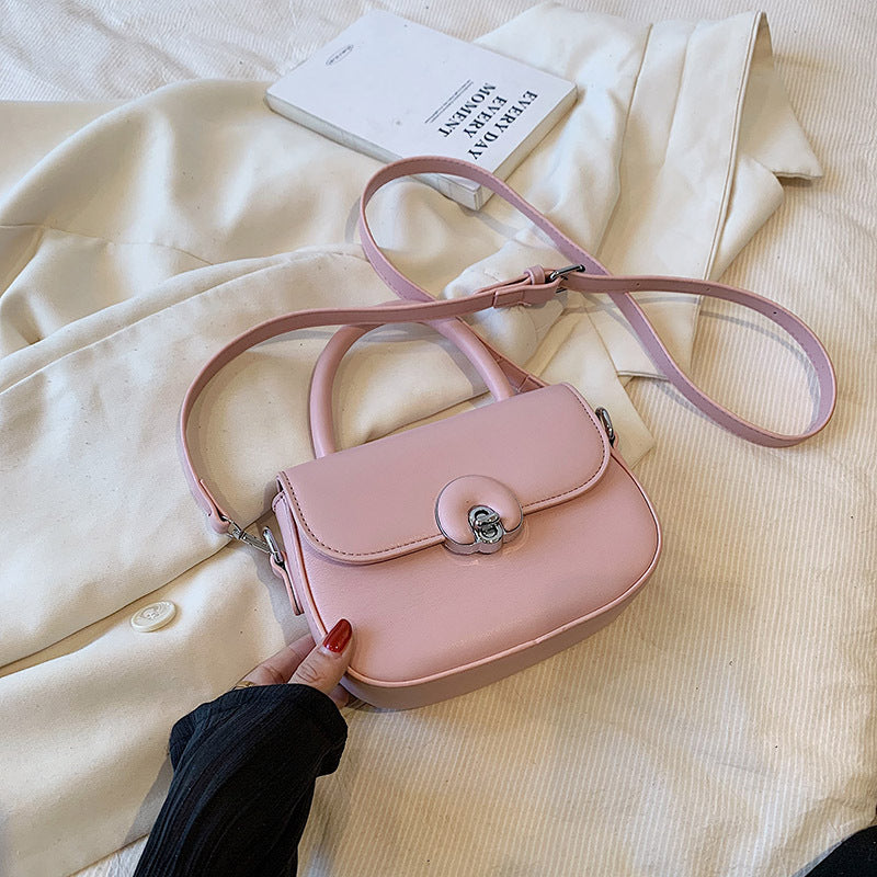 Women's pink shoulder messenger bag