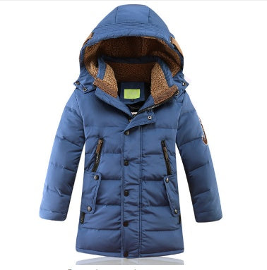 Boys blue duck down winter coat