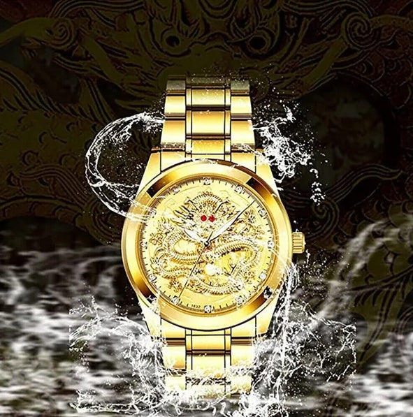 Classic gold-tone stainless steel quartz watch - view 4