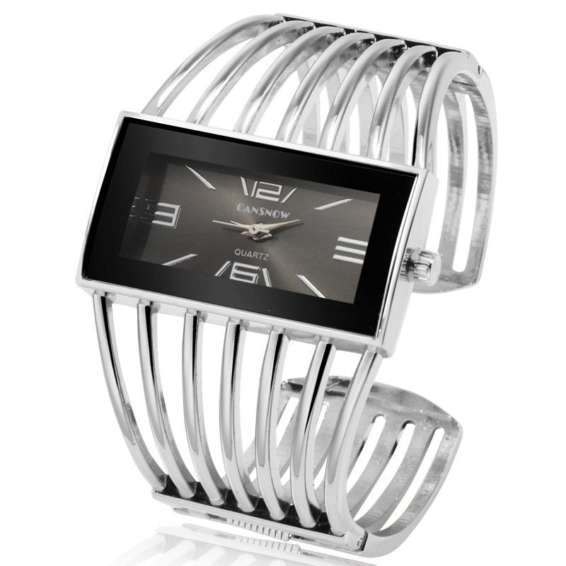 Hollow bangle bracelet watch for women - view 5