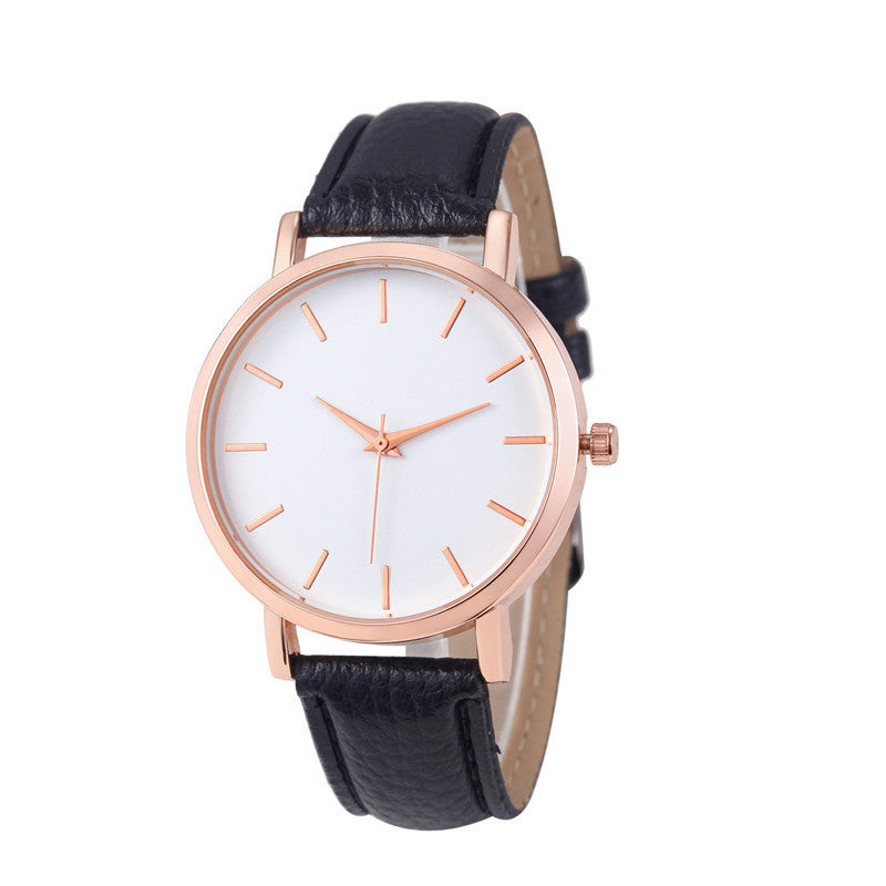 Women's black analog quartz watch