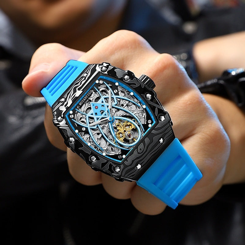 Tonneau automatic skeleton watch - view 6